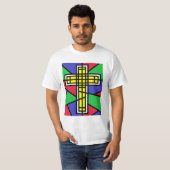 Abstraktes Farbkreuz T-Shirt (Vorne ganz)