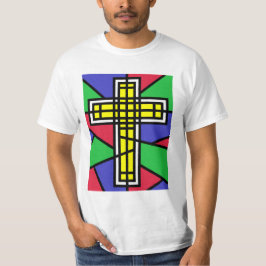 Abstraktes Farbkreuz T-Shirt
