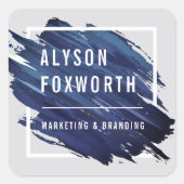 Abstraktes Farblogo Quadratischer Aufkleber (Vorderseite)