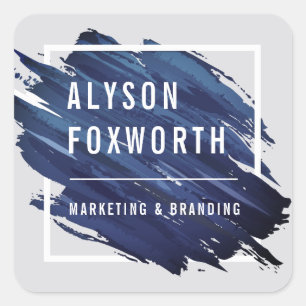 Abstraktes Farblogo Quadratischer Aufkleber