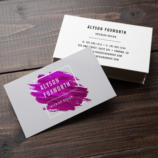 Abstraktes Farblogo Visitenkarte