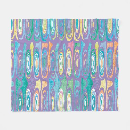Abstraktes Farbmuster 1 Fleecedecke (Vorderseite (Horizontal))