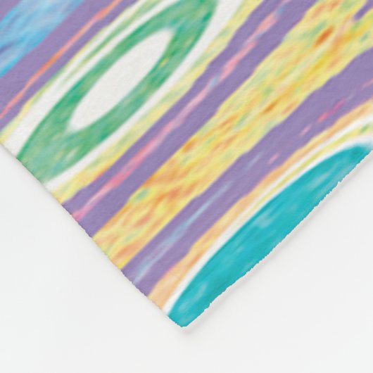 Abstraktes Farbmuster 1 Fleecedecke (Ecke)