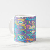 Abstraktes Farbmuster 1 Kaffeetasse (Vorderseite Links)