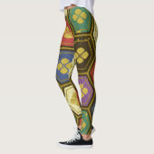 Abstraktes Farbmuster 1 Leggings (Links)