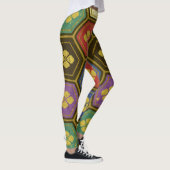 Abstraktes Farbmuster 1 Leggings (Rechts)