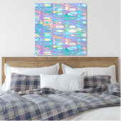 Abstraktes Farbmuster 1 Leinwanddruck (Insitu (Schlafzimmer))