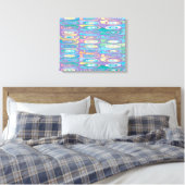 Abstraktes Farbmuster 1 Leinwanddruck (Insitu (Schlafzimmer))