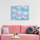 Abstraktes Farbmuster 1 Leinwanddruck (Insitu (Wohnzimmer))