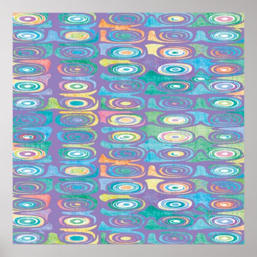 Abstraktes Farbmuster 1 Poster (Vorne)