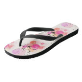 Abstraktes Farbmuster Badesandalen (Schrägansicht)
