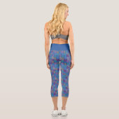 Abstraktes Farbmuster Capri Leggings (Rückseite)