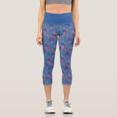 Abstraktes Farbmuster Capri Leggings (Vorderseite)
