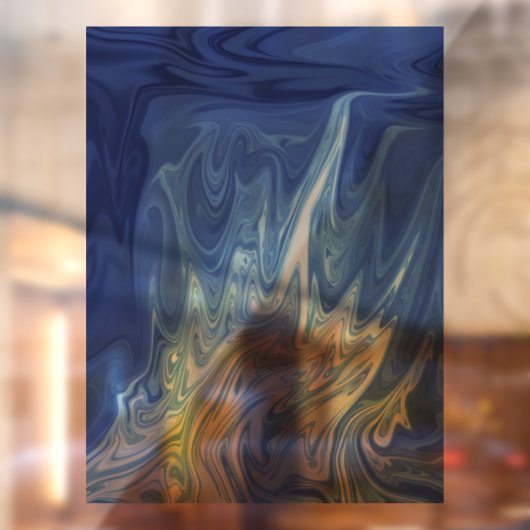 Abstraktes Farbmuster Fensteraufkleber (Blatt 2)