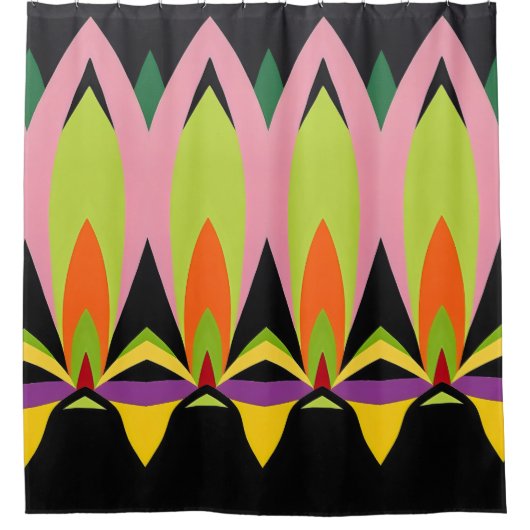 Abstraktes Farbmuster fett Duschvorhang (Vorderseite)