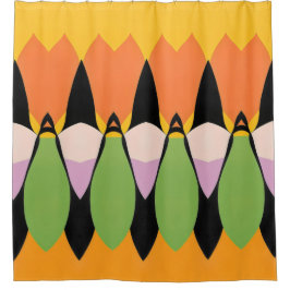 Abstraktes Farbmuster fett Duschvorhang