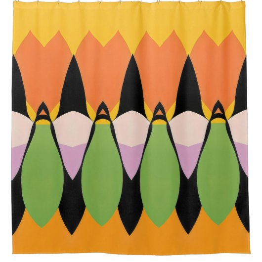 Abstraktes Farbmuster fett Duschvorhang (Vorderseite)