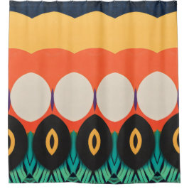 Abstraktes Farbmuster fett Duschvorhang