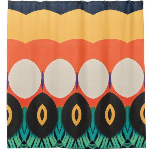 Abstraktes Farbmuster fett Duschvorhang (Vorderseite)