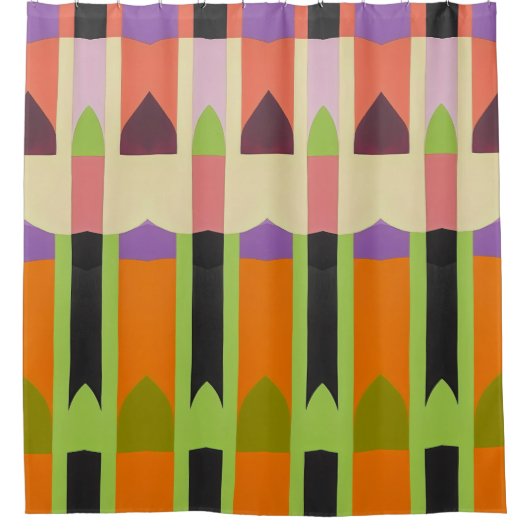 Abstraktes Farbmuster fett Duschvorhang (Vorderseite)