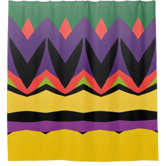 Abstraktes Farbmuster fett Duschvorhang (Vorderseite)