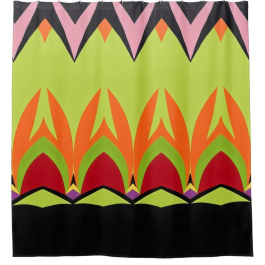 Abstraktes Farbmuster fett Duschvorhang (Vorderseite)