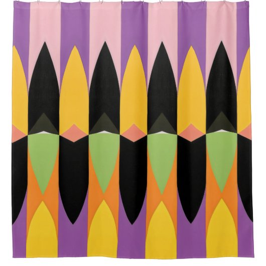 Abstraktes Farbmuster fett Duschvorhang (Vorderseite)