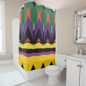 Abstraktes Farbmuster fett Duschvorhang (Beispiel)