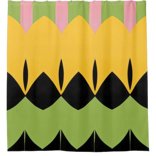 Abstraktes Farbmuster fett Duschvorhang (Vorderseite)