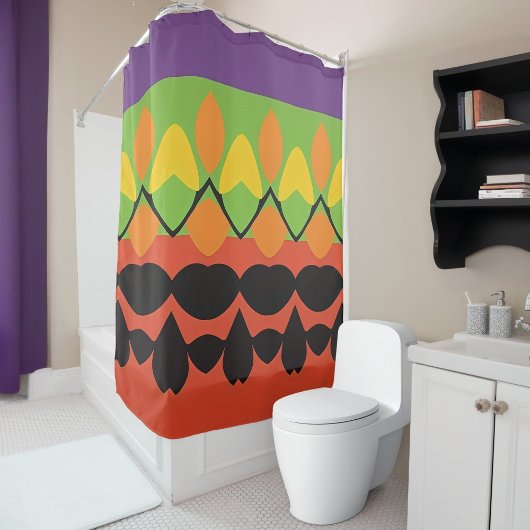 Abstraktes Farbmuster fett Duschvorhang