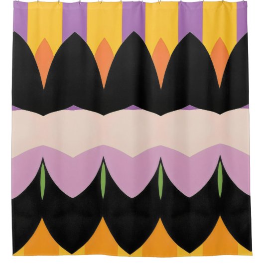 Abstraktes Farbmuster fett Duschvorhang (Vorderseite)