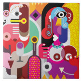 Abstraktes Farbmuster Fliese (Vorderseite)