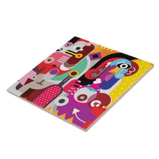 Abstraktes Farbmuster Fliese (Seite)