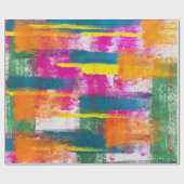 Abstraktes Farbmuster Geschenkpapier (Flach)