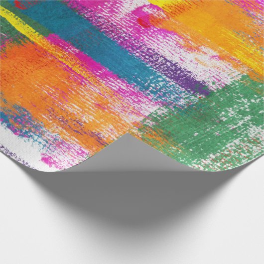 Abstraktes Farbmuster Geschenkpapier (Ecke)