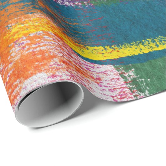 Abstraktes Farbmuster Geschenkpapier (Rolleneckpunkt)