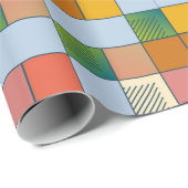 Abstraktes Farbmuster Geschenkpapier (Rolleneckpunkt)