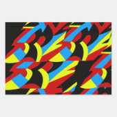 Abstraktes Farbmuster Geschenkpapier Set (Vorderseite 3)