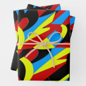 Abstraktes Farbmuster Geschenkpapier Set (Beispiel)