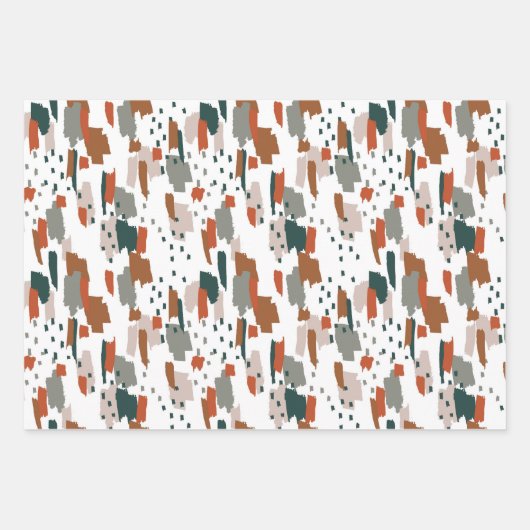 Abstraktes Farbmuster Geschenkpapier Set (Vorderseite)