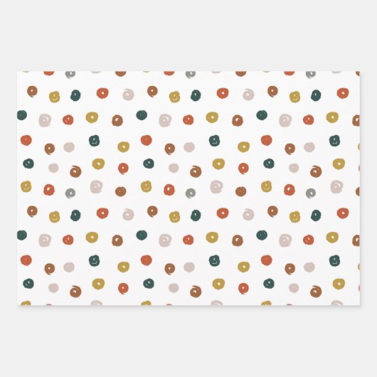 Abstraktes Farbmuster Geschenkpapier Set (Vorderseite 3)