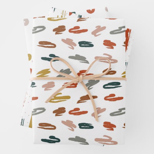 Abstraktes Farbmuster Geschenkpapier Set (Beispiel)