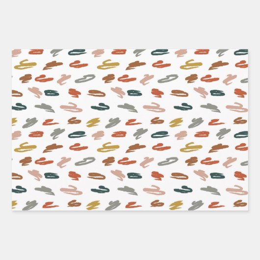 Abstraktes Farbmuster Geschenkpapier Set (Vorderseite)
