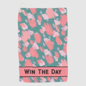 Abstraktes Farbmuster Golfhandtuch (Vorderseite)