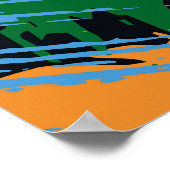 Abstraktes Farbmuster in Graffiti-Qualität v Poster (Ecke)