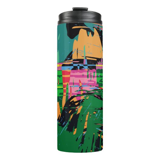 Abstraktes Farbmuster in Graffiti-Qualität v Thermosbecher (Vorderseite)