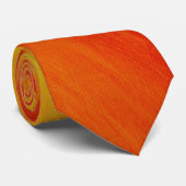 abstraktes Farbmuster in Orange und Gold Krawatte (Gerollt)