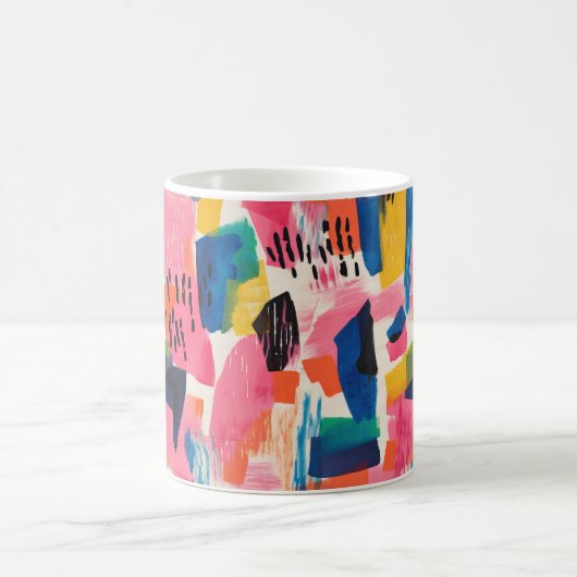 Abstraktes Farbmuster Kaffeetasse (Mittel)
