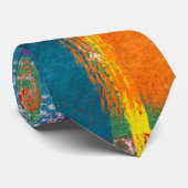 Abstraktes Farbmuster Krawatte (Gerollt)