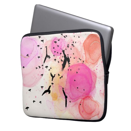 Abstraktes Farbmuster Laptopschutzhülle (Vorderseite Links)